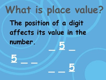 Place Value Lesson (worksheet included)