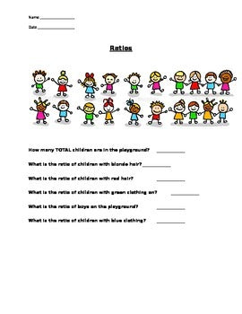 FREE - Ratios of Children Worksheet - FREE
