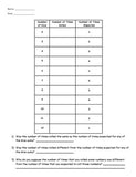 Probability - Rolling the Dice Experiment w/worksheet