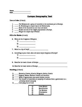 Physical Geography Assessment (Test)