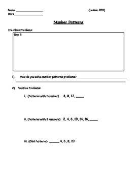Word Problem On Number Pattern Worksheet.pdf FREE - Number Patterns Worksheet - FREE – Engaging Einsteins