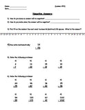 FREE - Negative Numbers and Negative Answers Worksheet - FREE