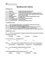 Black History 1915-1945 Whole Unit