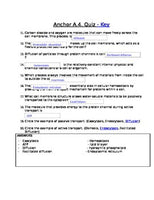Cell Transport (active and passive) Assessment (Quiz)