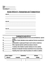 Cell Transport - Active and Passive Transport Worksheet; Osmosis; Diffusion