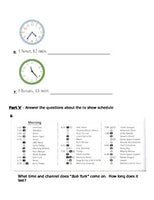 Time - Elapsed Time and Telling Time Assessment (Test)