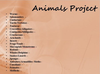 Animals Research Project