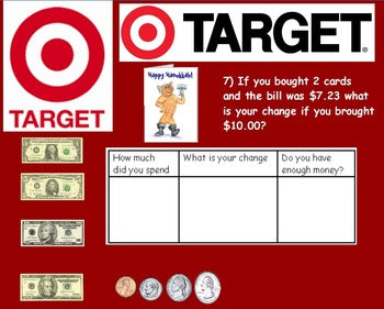 Real World Math (ACTIVE BOARD) - Target Gift Card CBI; Life Skills