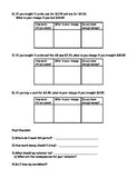 TARGET GIFT CARD Worksheet; Real World Math; CBI